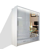 SYCYLIA 150cm Sliding Wardrobe with Mirror Door – Fast UK Delivery